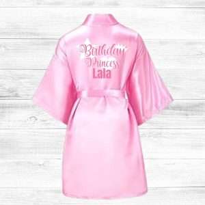 Customized "Birthday Princess" Satin Robe