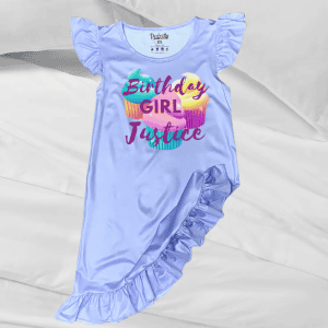 Birthday girl cupcake graphic kids birthday pajamas, Perfectly You Apparel.